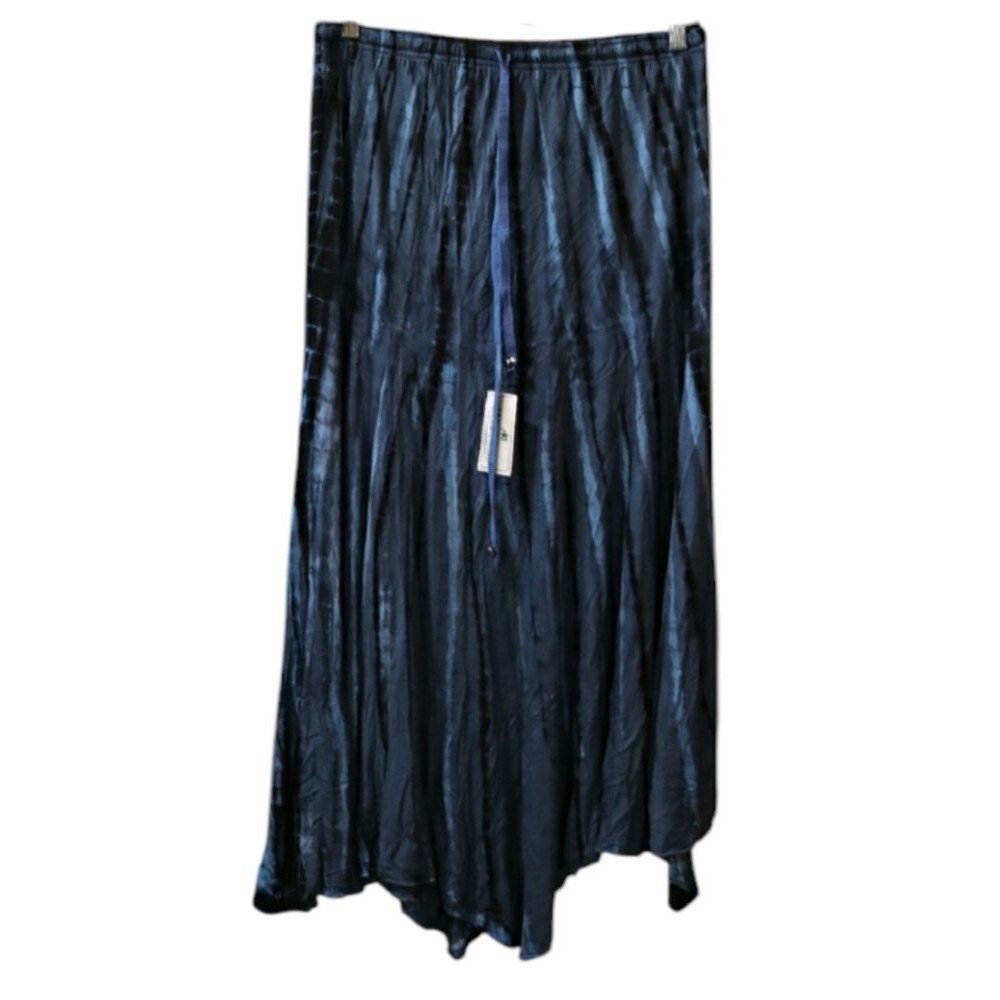 Wind horse Vintage 90s Tie Dye Maxi Skirt Nepal Jingle Bells Large